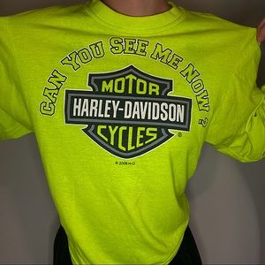 Harley Davidson Neon Green Shirt